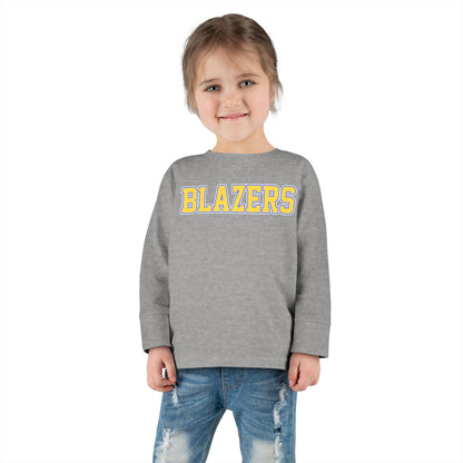 Toddler Blazers - Classic Blue & Gold - Valley View Long Sleeve Tee