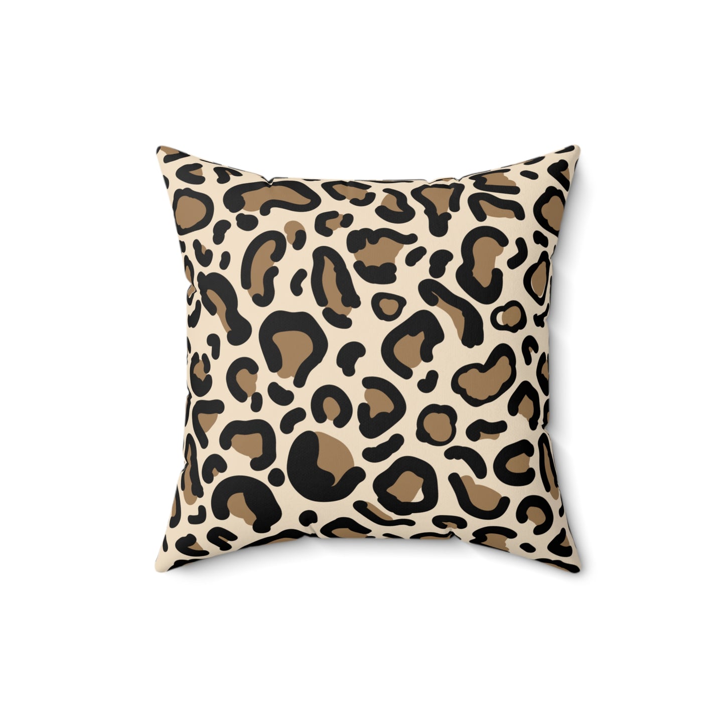 Leopard Spun Polyester Square Pillow