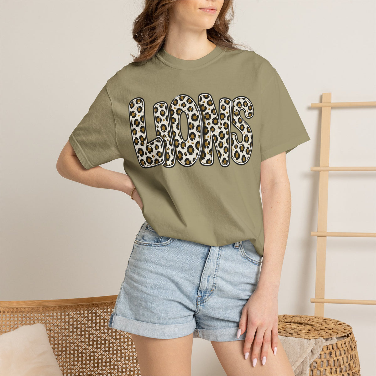 LIONS Leopard Stacked Graphic T-Shirt - ADULT