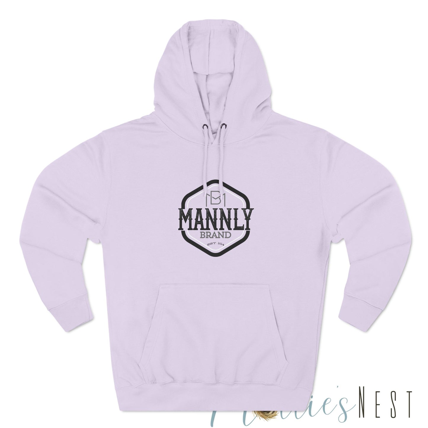 Three-Panel Fleece Hoodie. MANNLY Brand