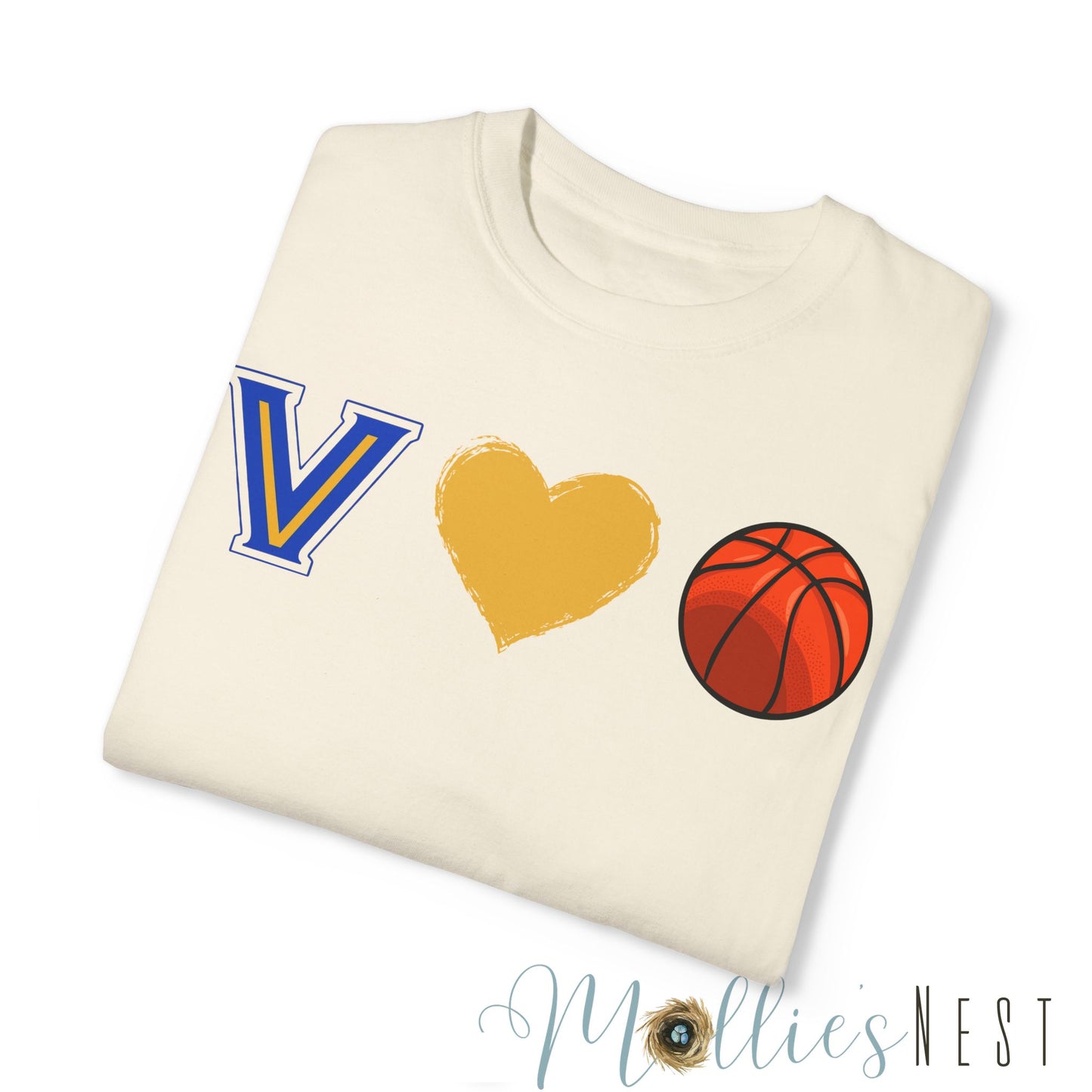 Unisex Garment-Dyed T-shirt. Basketball Heart Blazers