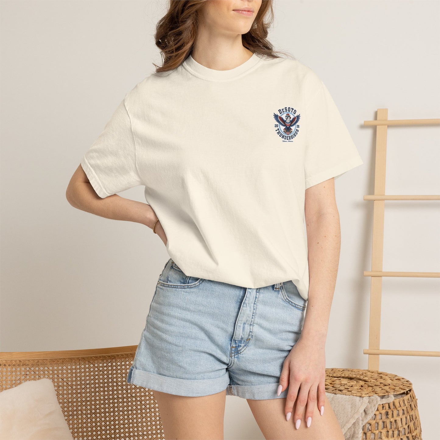 ADULT.  T‑Shirt — DeSoto Thunderbirds Mascot Graphic (2026)