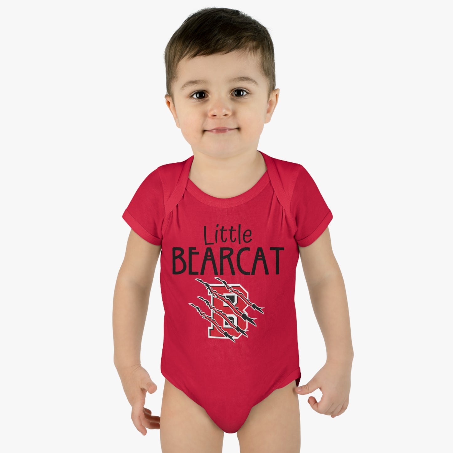 Infant Little Bearcat. Baby Rib Bodysuit