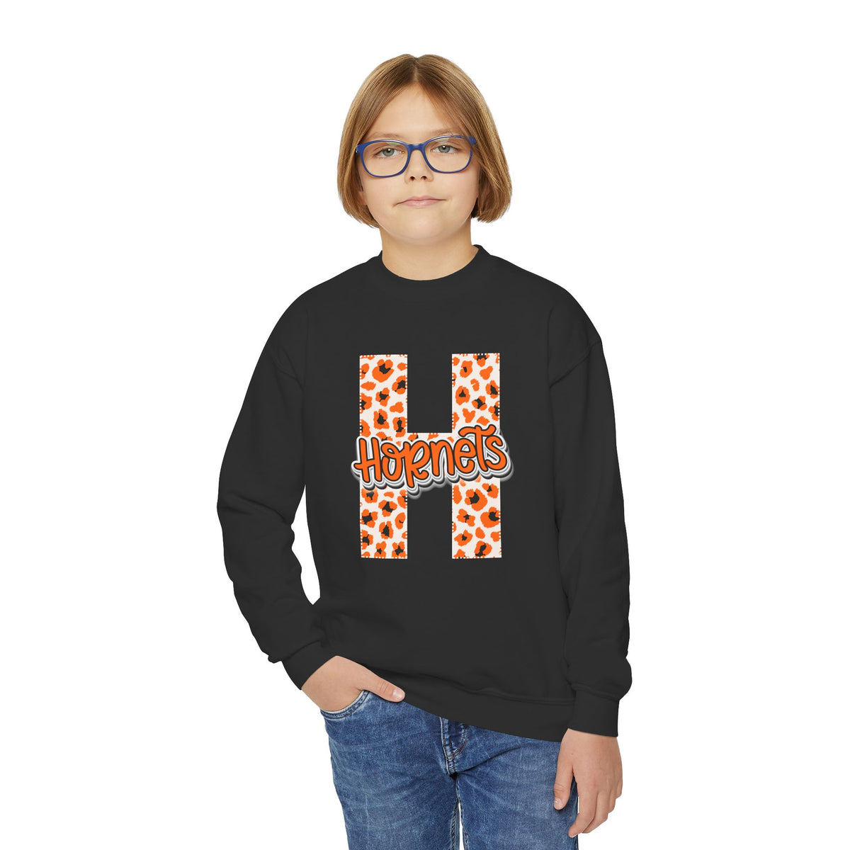 Youth Crewneck Sweatshirt – Harrisburg Hornets Leopard