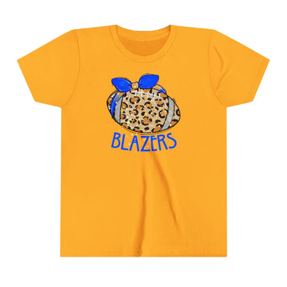 YOUTH. Leopard Blazer Football. Short Sleeve Tee