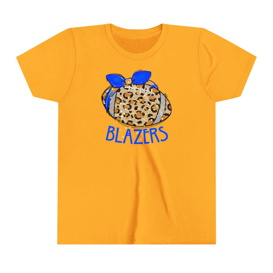 YOUTH. Leopard Blazer Football. Short Sleeve Tee