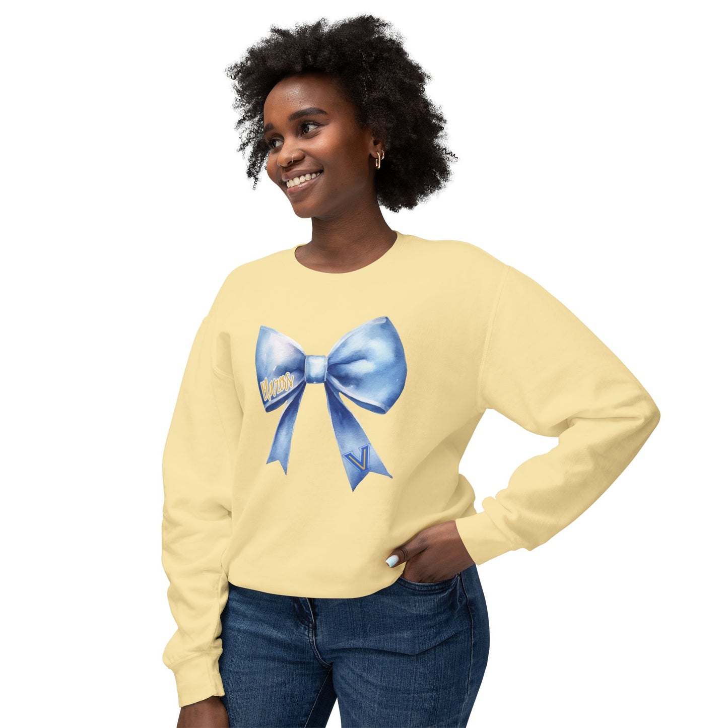 Blazers Bow Lightweight Crewneck Sweatshirt