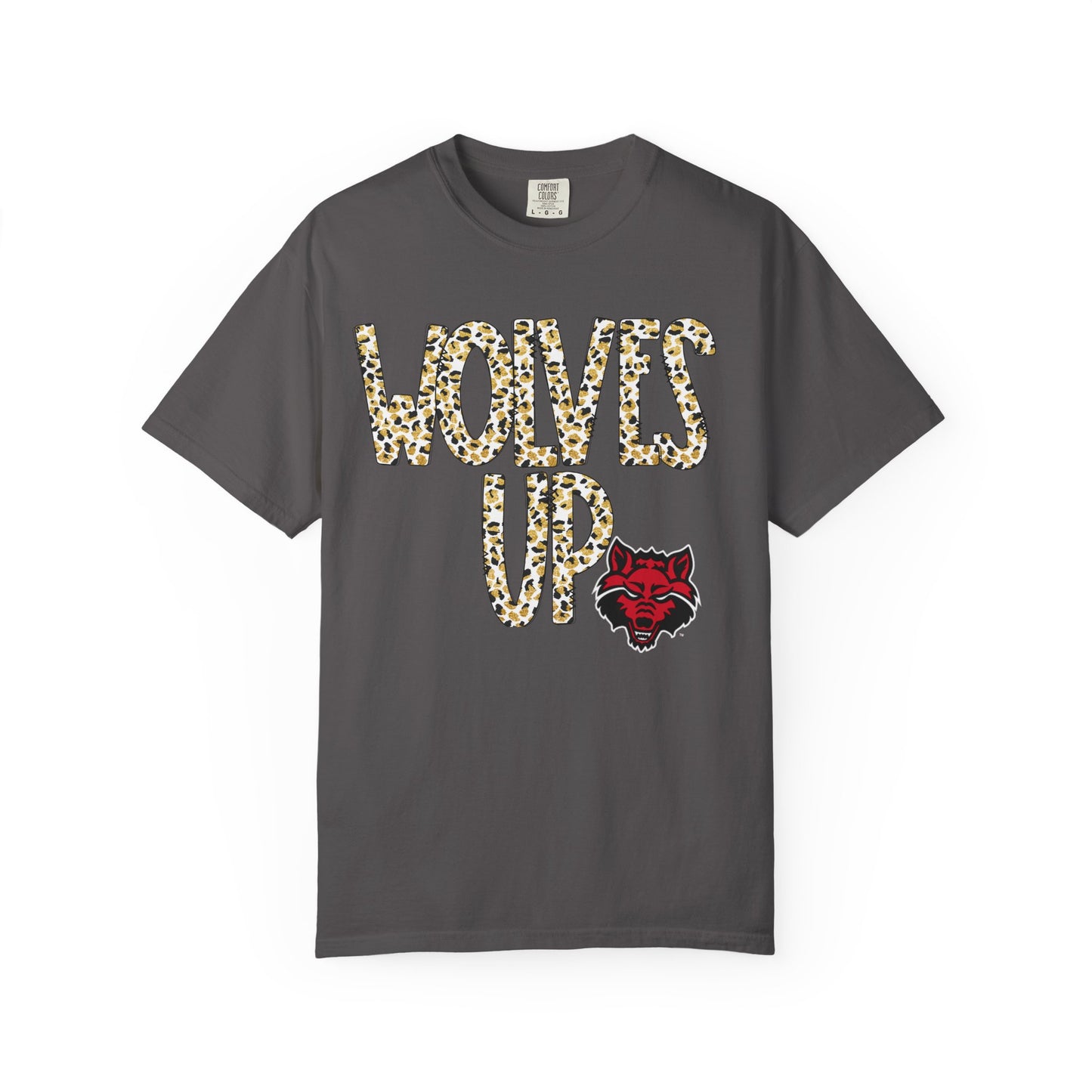 Unisex Garment-Dyed T-shirt - A-State Red Wolves Leopard 'Wolves Up'