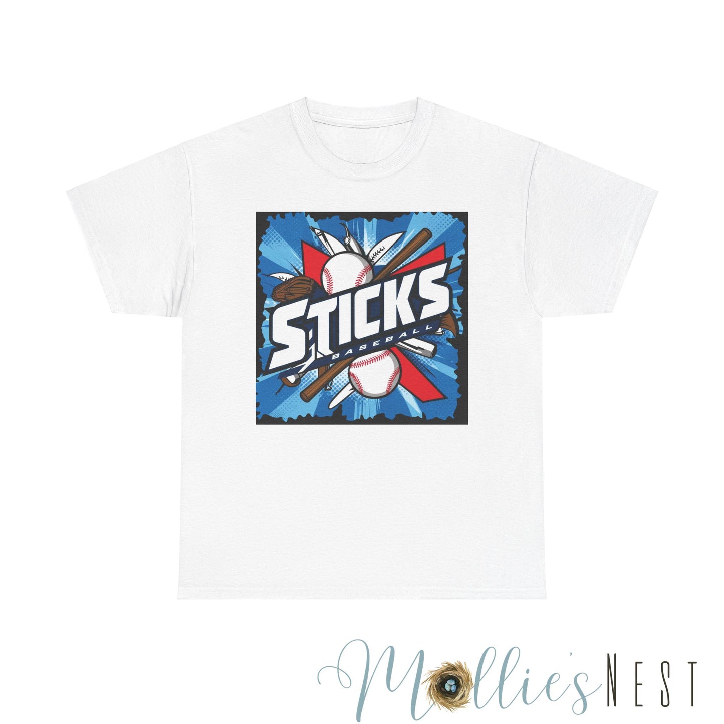 STICKS Baseball Heavy Cotton Tee. STICKS 25