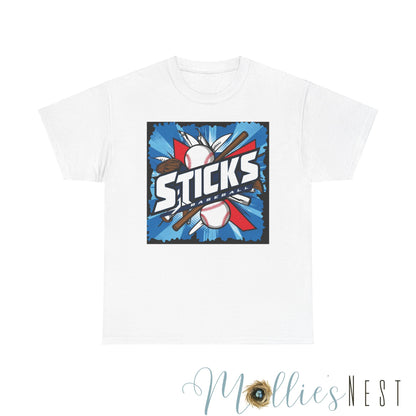 STICKS Baseball Heavy Cotton Tee. STICKS 25