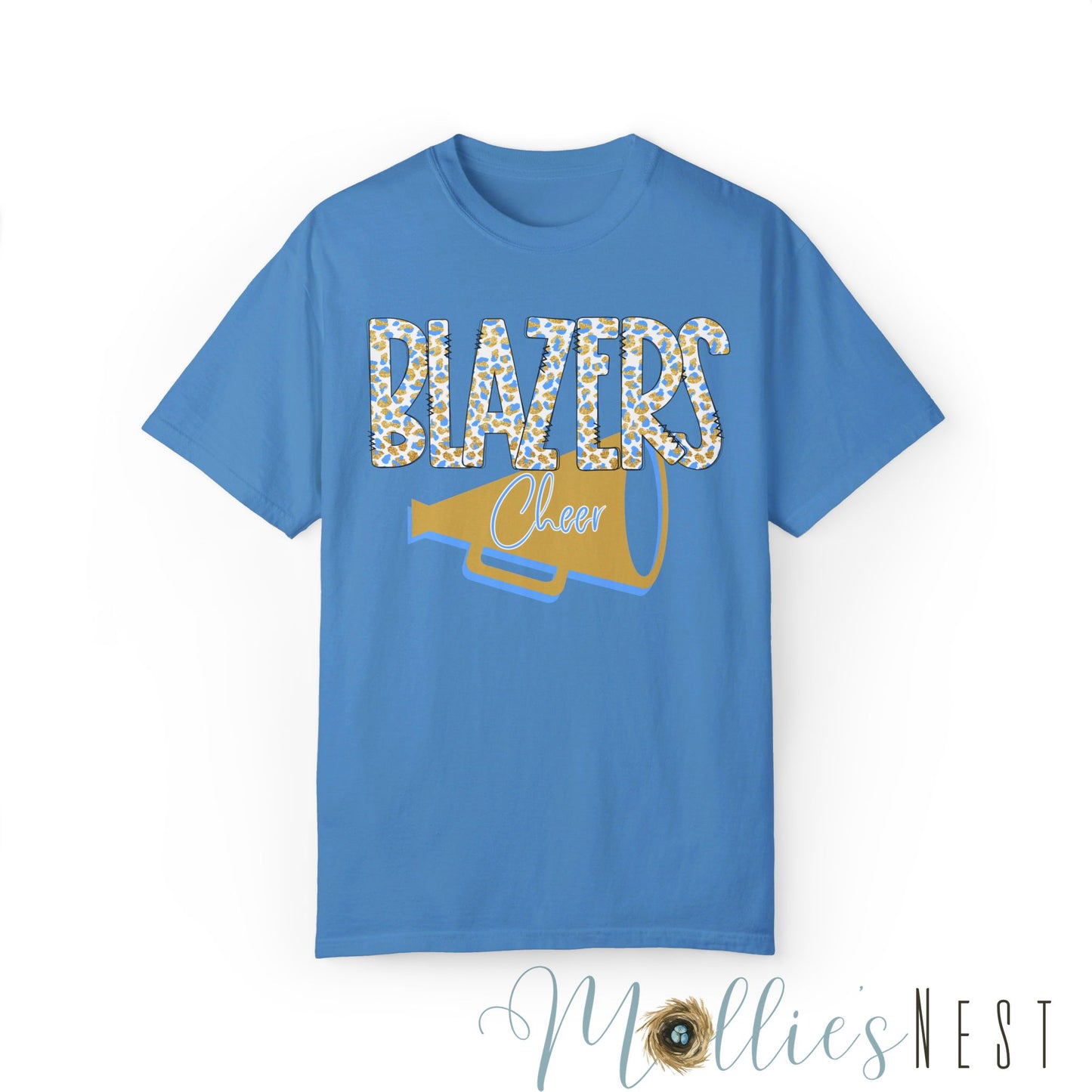 Blazers Leopard Cheer. Garment-Dyed T-shirt