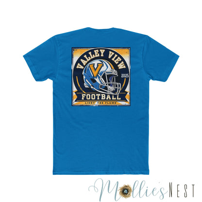 Valley View Football Unisex Cotton Crew Tee, Sports Tee, School Spirit Shirt, Game Day Apparel, Football Fan Wear