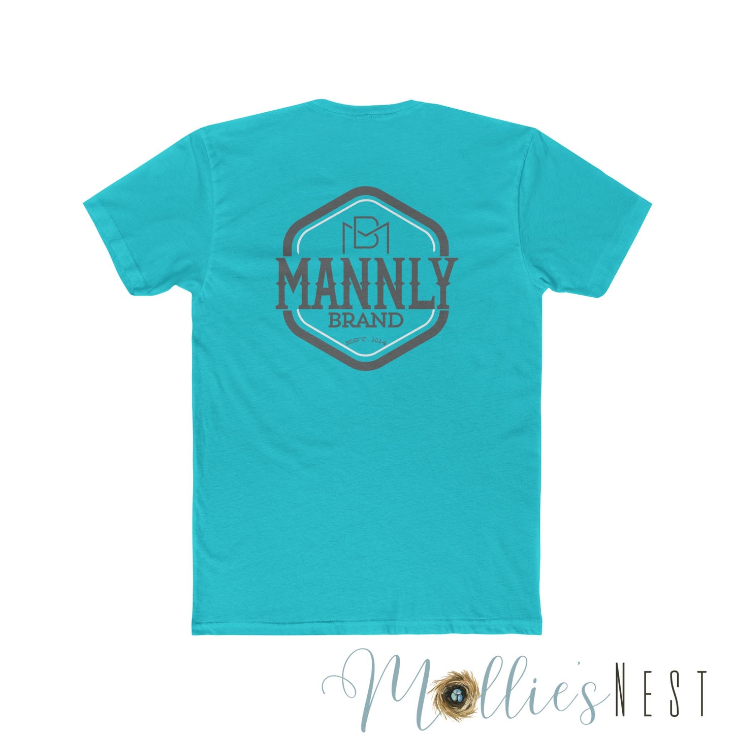 Unisex Cotton Crew Tee. MANNLY BRAND