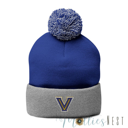 Beanie Hat Valley View School Mascot Embroidery