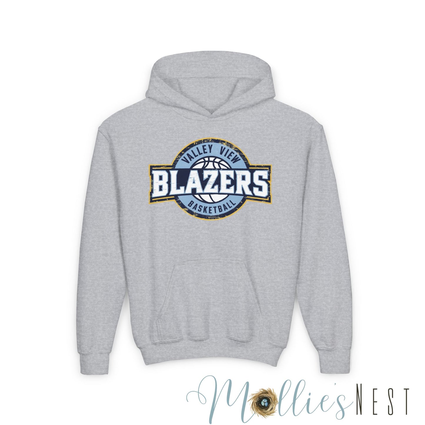 Youth Heavy Blend Hooded Sweatshirt. Blazers Basketball