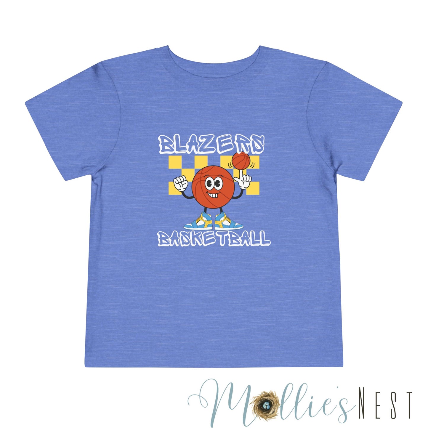 Toddler Blazers Basketball Mascot Short Sleeve Tee