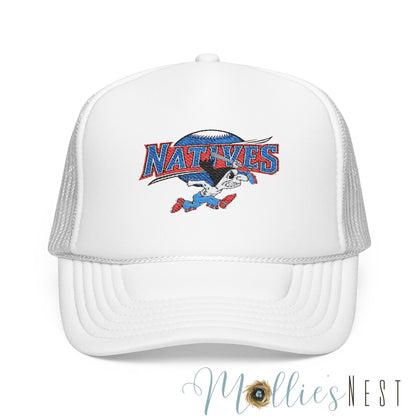 Trendy Foam Trucker Hat, Embroidered Cap, Stylish Casual Hat, Perfect Gift for Sports Fans, Outdoor Activities, Summer Essential