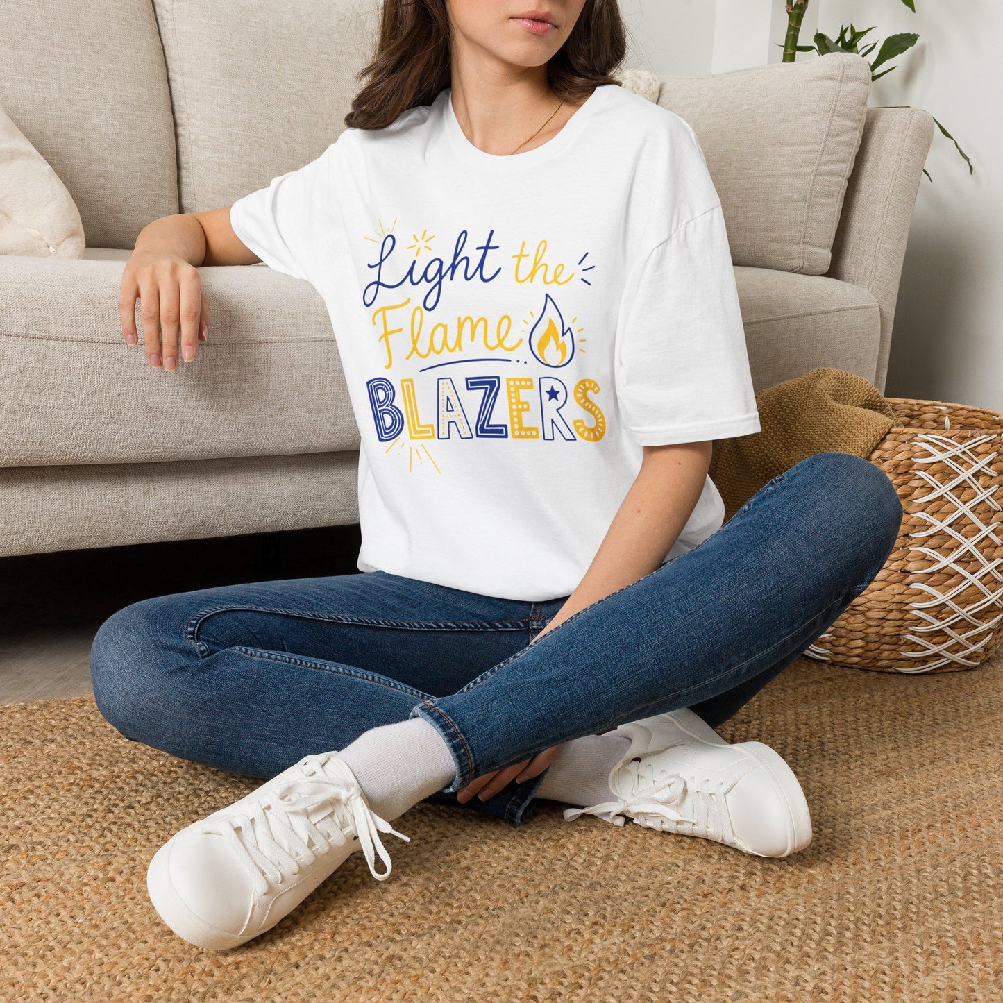 Light the Flame Blazers ADULT. T-Shirt — Inspirational School Spirit Tee