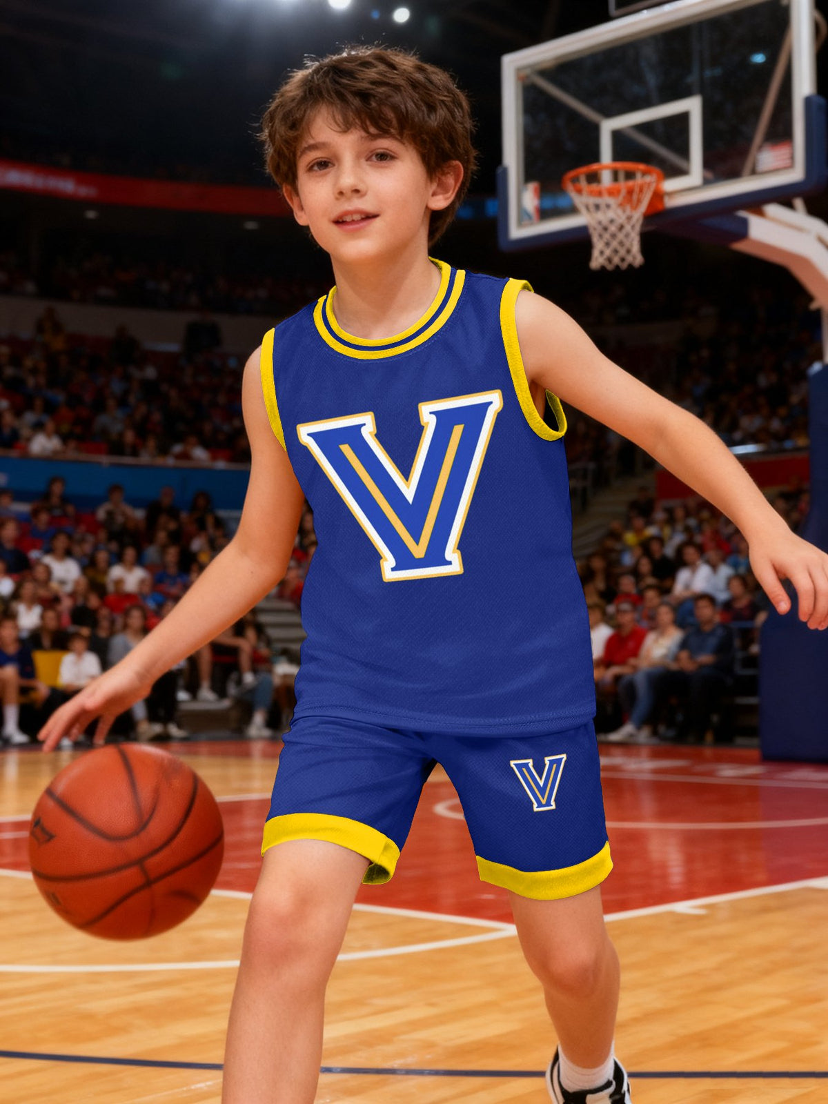 Valley View CUSTOMIZABLE.  Children's Basketball Jersey Set