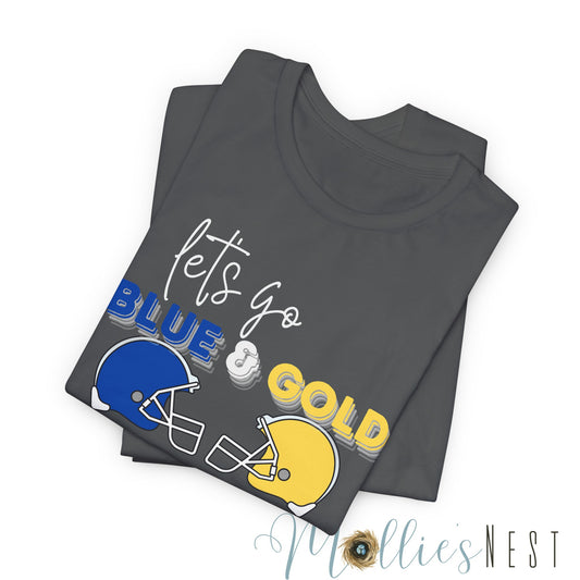 ADULT. Blue & Gold Jersey Short Sleeve Tee