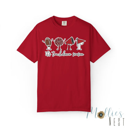 Touchdown Season (Black/Red) - T-Shirt Football Friends Graphic
