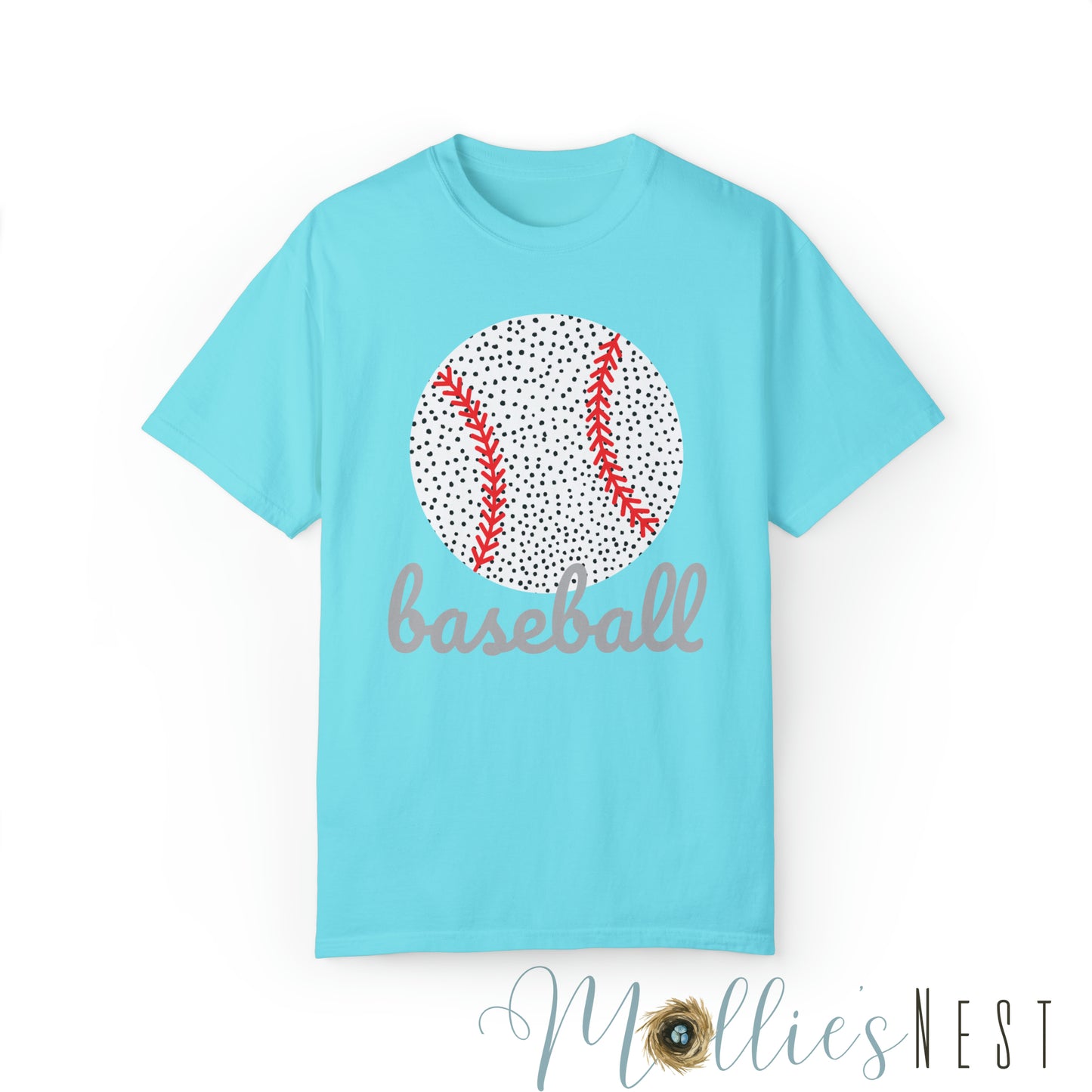 Baseball. Spotted Garment-Dyed T-shirt