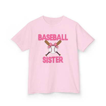 Baseball Sister Kids Heavy Cotton Tee - Cool Tee for Young Baseball Fans