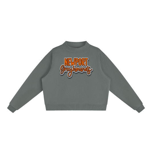 Essential Fleece Mock-Neck Crew Sweatshirt - Newport Greyhounds