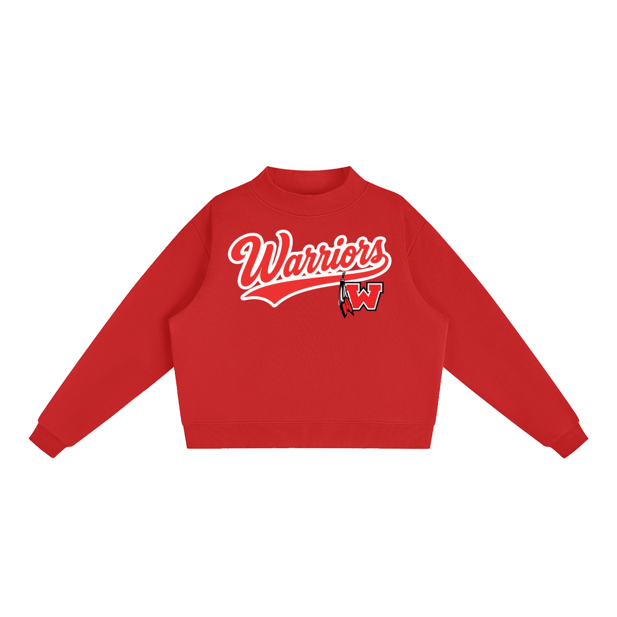 Essential Fleece Mock-Neck Crew Sweatshirt - Westside Warriors