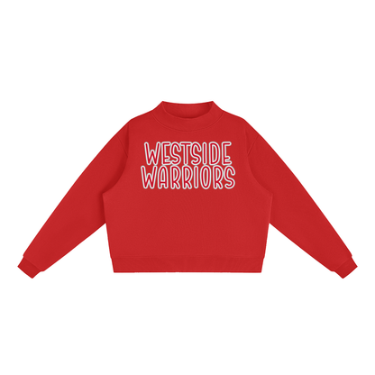 Essential Fleece Mock-Neck Crew Sweatshirt - Westside Warriors Stacked