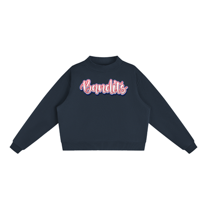 Essential Fleece Mock-Neck Crew Sweatshirt - Bandits Baseball