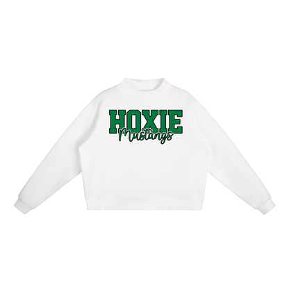 Hoxie Mustangs. Fleece Mock-Neck Crew Sweatshirt