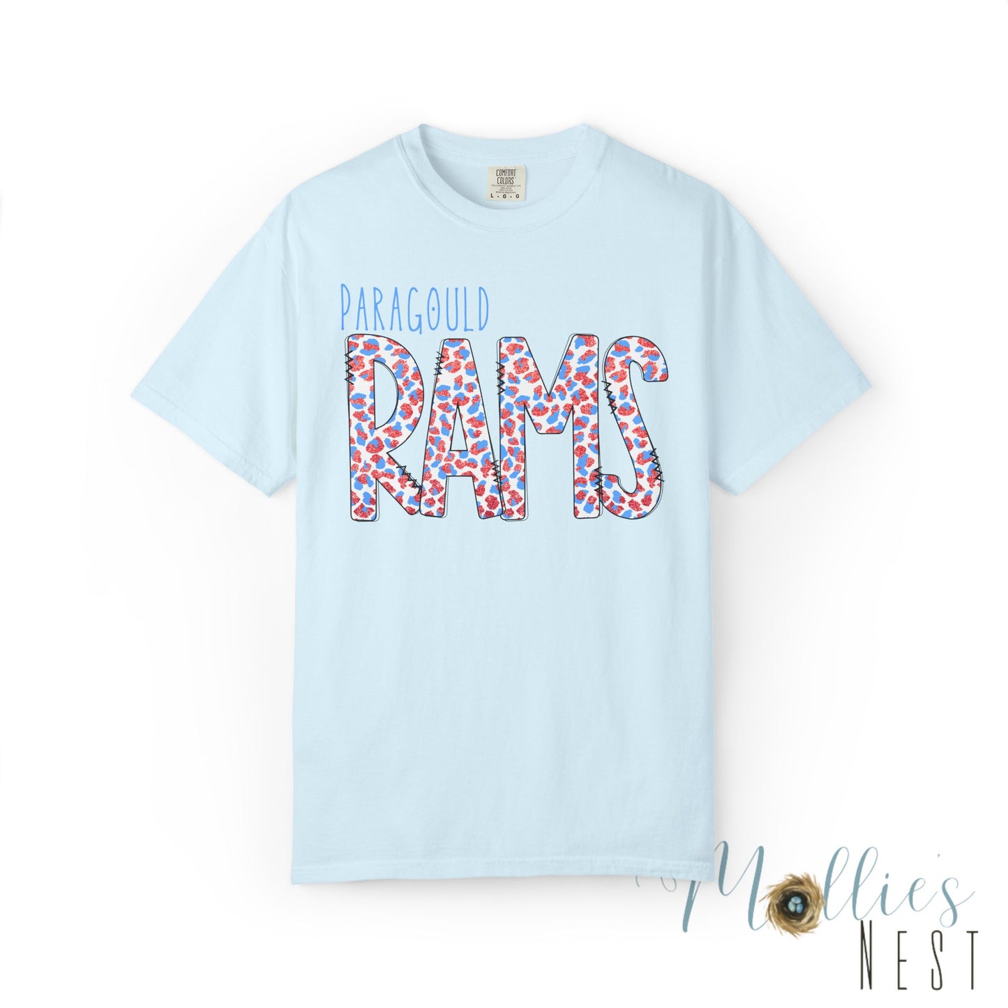 Paragould Rams T-Shirt — Leopard Letter Tee
