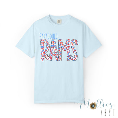 Paragould Rams T-Shirt — Leopard Letter Tee