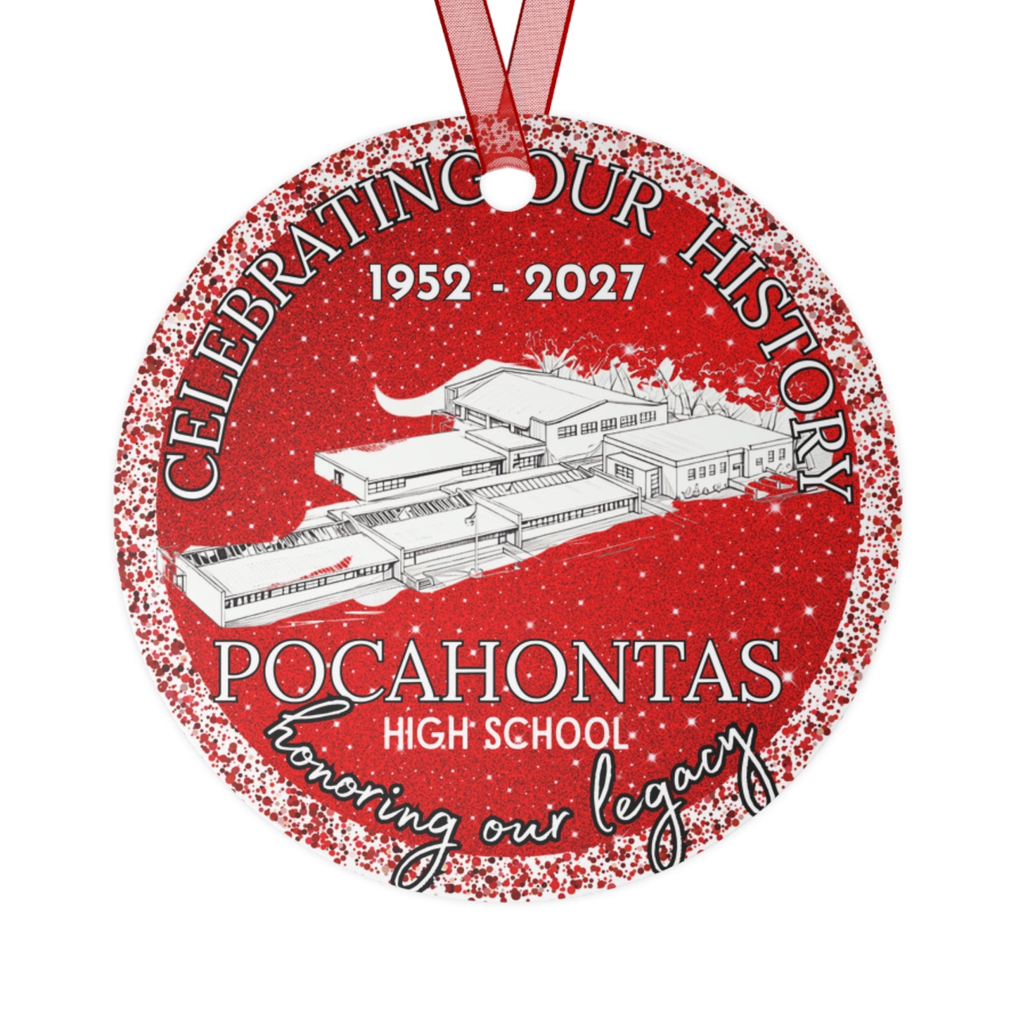 Pocahontas High School 1952–2027 Commemorative Metal Ornament