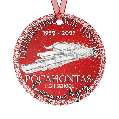 Pocahontas High School 1952–2027 Commemorative Metal Ornament