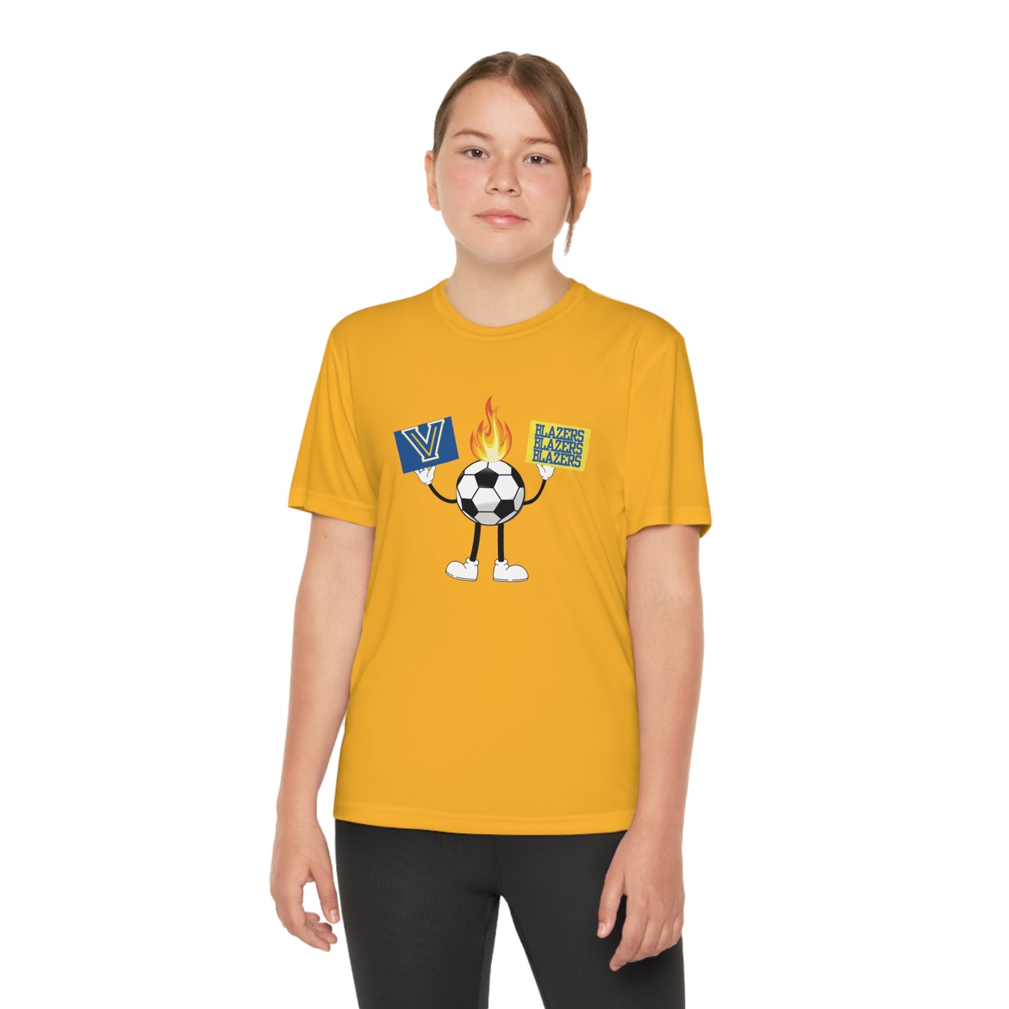 Youth Flame Soccer Competitor Tee