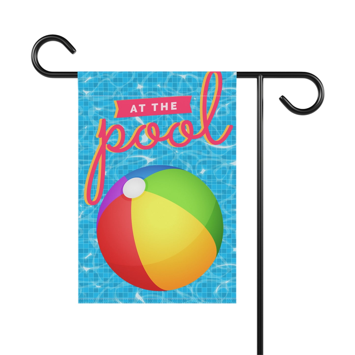 Summer Pool Banner - "At The Pool" Decor for Garden and House