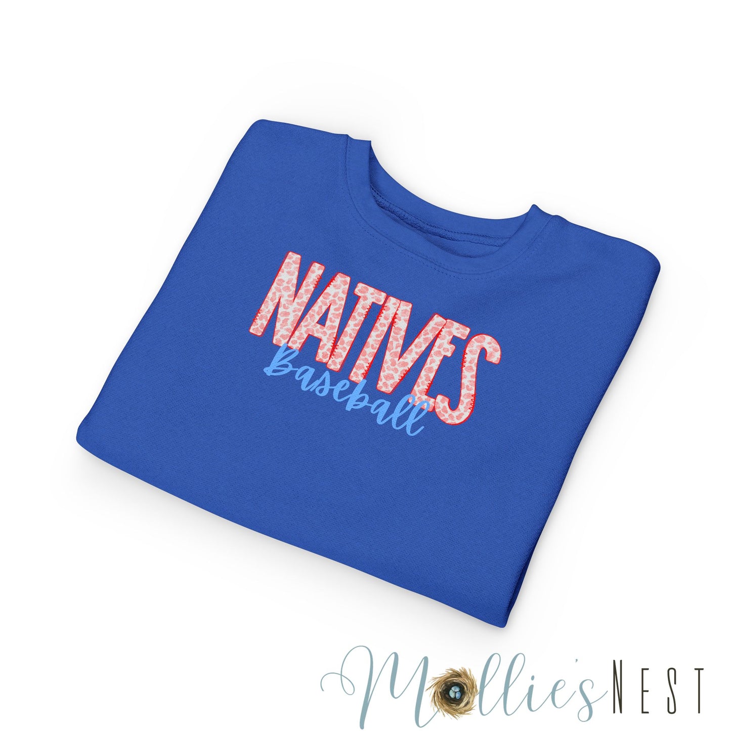 Natives Baseball Toddler Sweatshirt, Cute Kids Gift, Baseball Fan Apparel, Playful Toddler Gear, Sporty Children’s Clothing