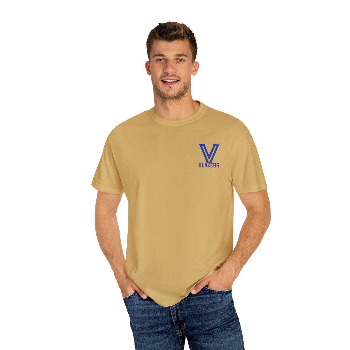 Valley View Blazers Garment-Dyed T-shirt. ADULT "Where Legends are Made"