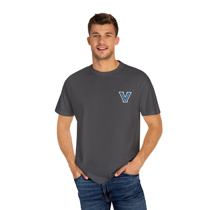 Valley View Light the Flame Football Helmet T-Shirt | Unisex Garment-Dyed Tee for Football Fans, Game Day Shirt, Sports Apparel, Casual Wear