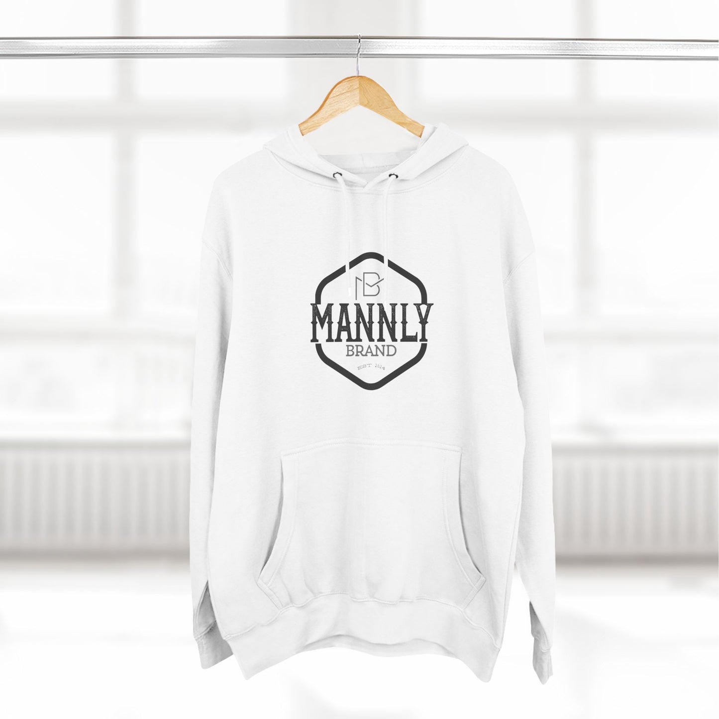 Three-Panel Fleece Hoodie. MANNLY Brand