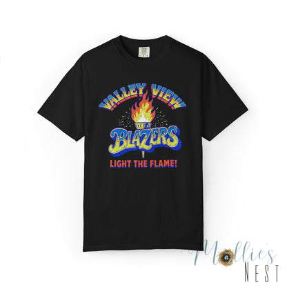 Valley View Blazers RETRO Torch Unisex Garment-Dyed T-Shirt - Comfort Colors