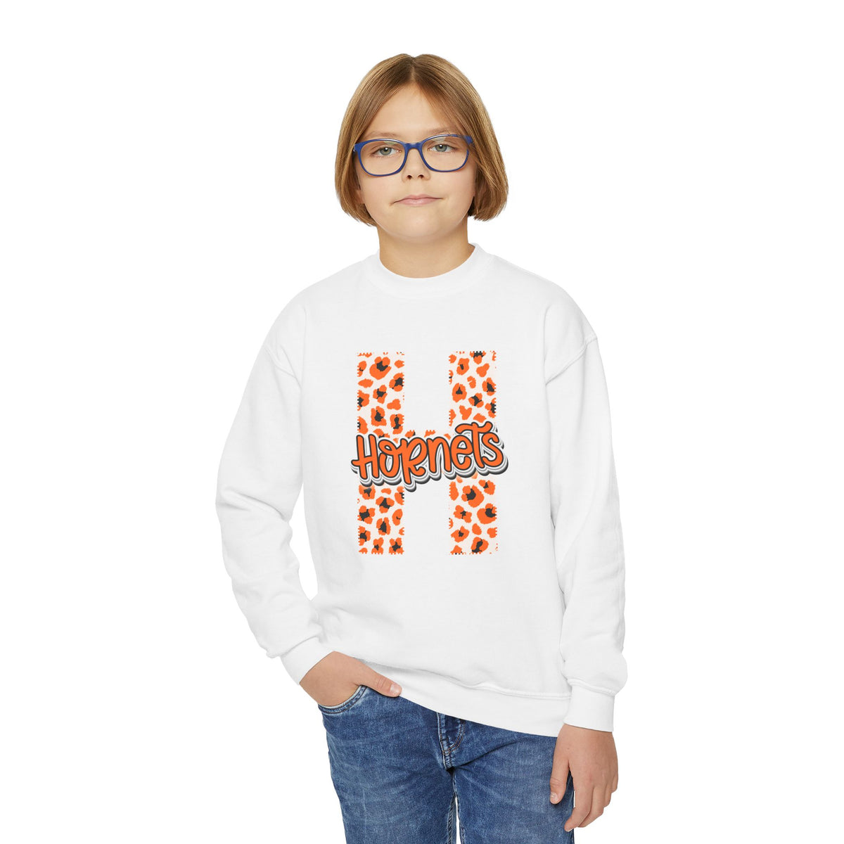 Youth Crewneck Sweatshirt – Harrisburg Hornets Leopard