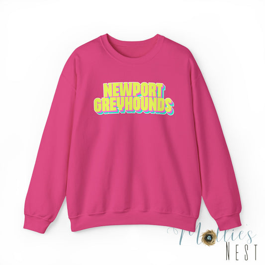 Adult. Newport Greyhounds. NEON sweatshirt