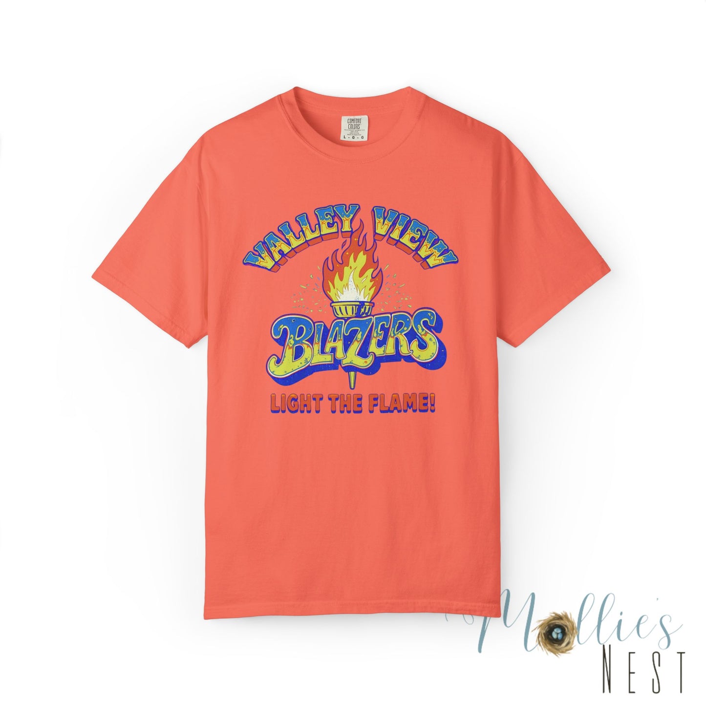 Valley View Blazers RETRO Torch Unisex Garment-Dyed T-Shirt - Comfort Colors