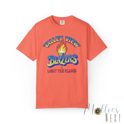 Valley View Blazers RETRO Torch Unisex Garment-Dyed T-Shirt - Comfort Colors