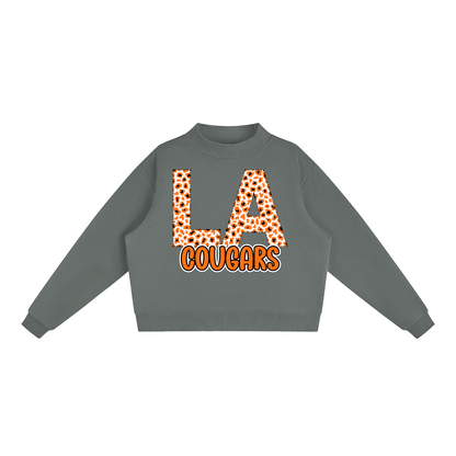 Lee Academy Cougars - Fleece Mock-Neck Crew Sweatshirt
