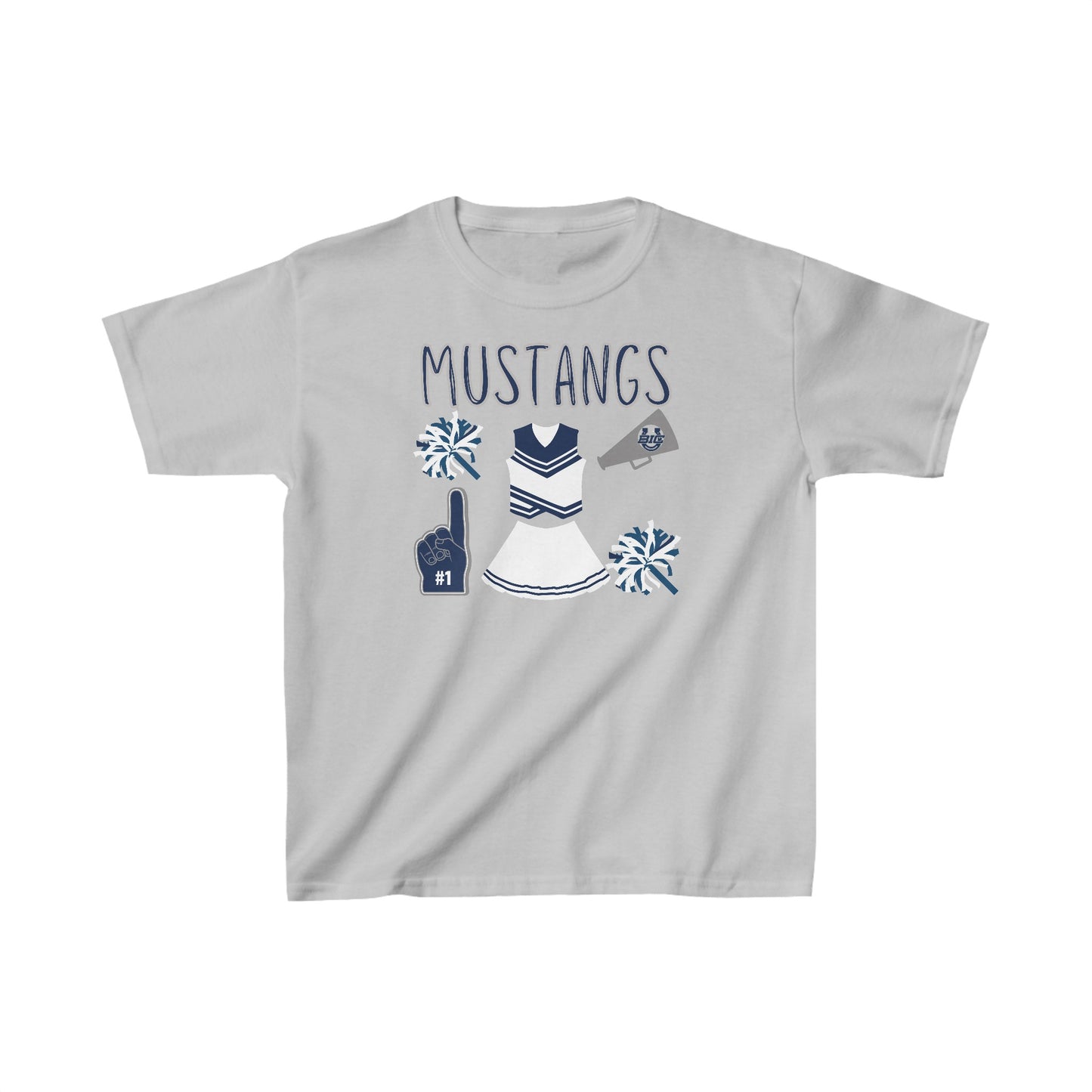 Mustangs Cheer. Kids Heavy Cotton™ Tee