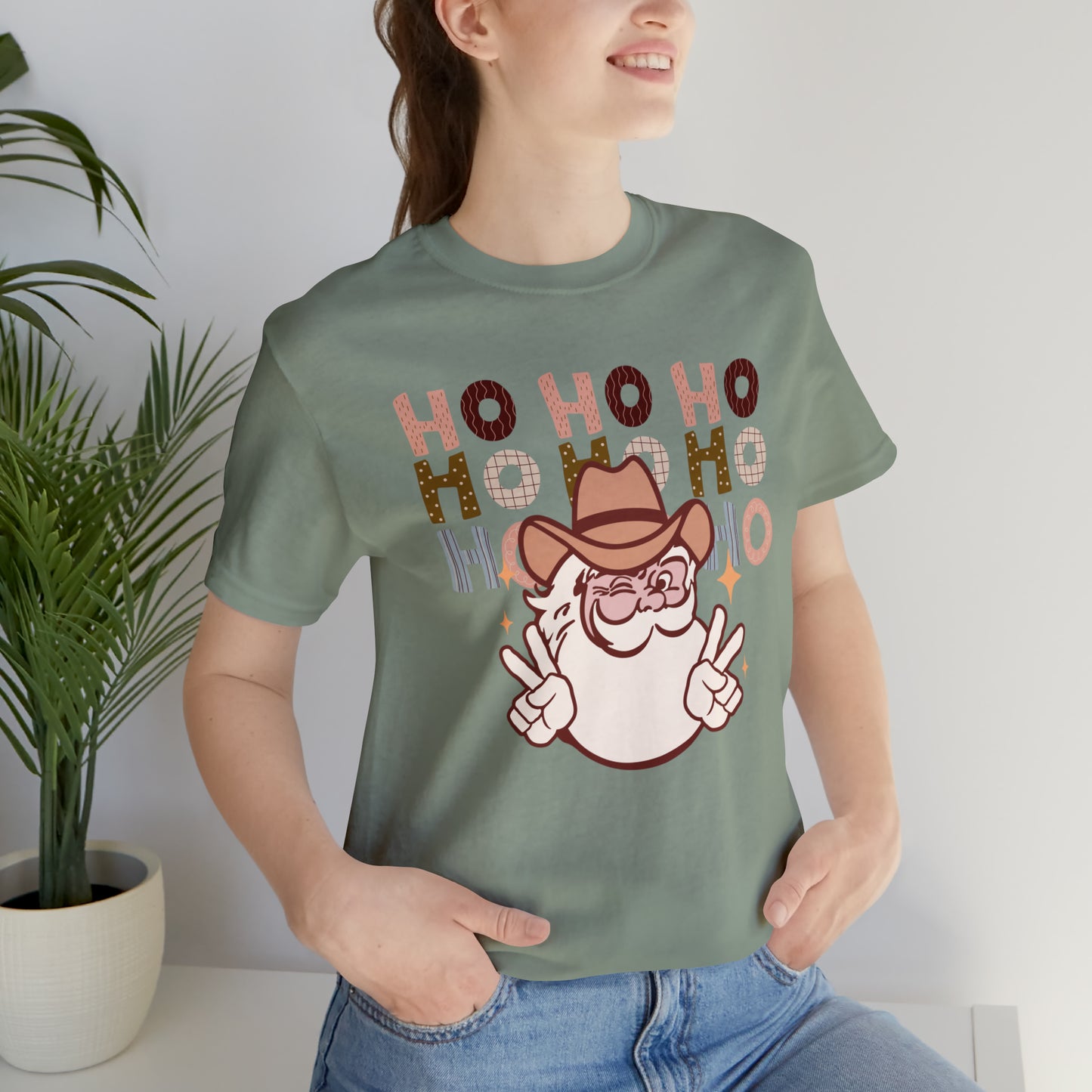 Ho Ho Ho Santa Jersey Short Sleeve Tee